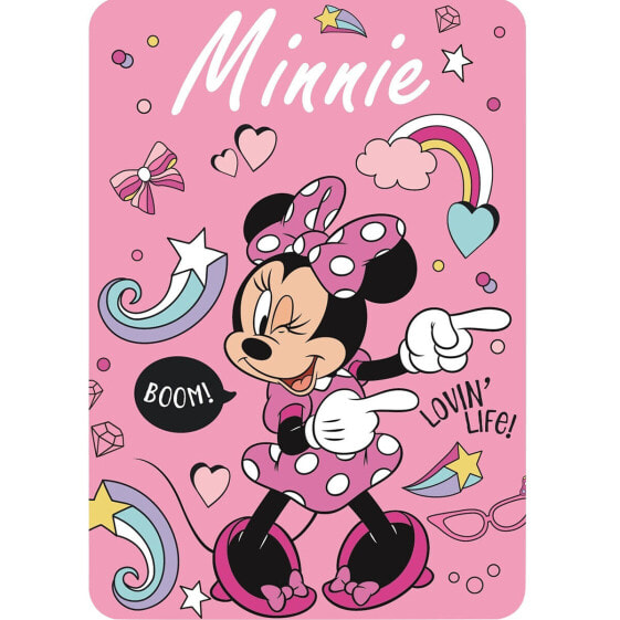 Одеяло Minnie Mouse Me time 100 x 140 см Светло-розовый полиэстер