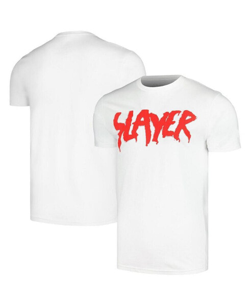 Men's White Slayer Drip Logo T-shirt