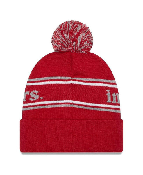 Men's Crimson Indiana Hoosiers Marquee Cuffed Knit Hat with Pom