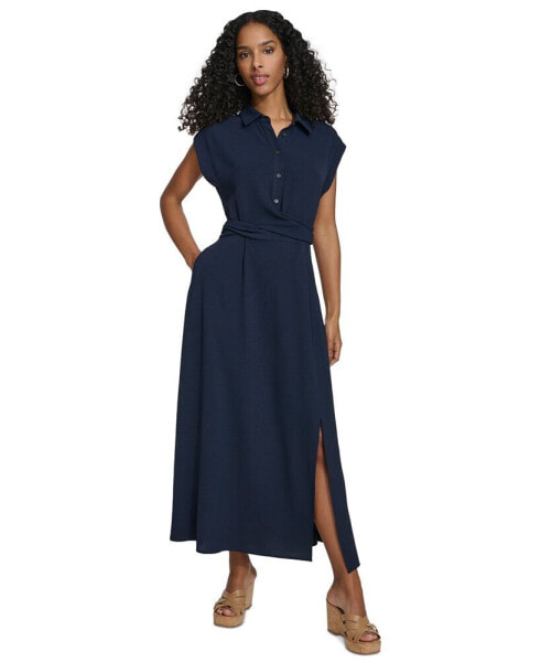 Women's Collared Button-Front Shirtdress