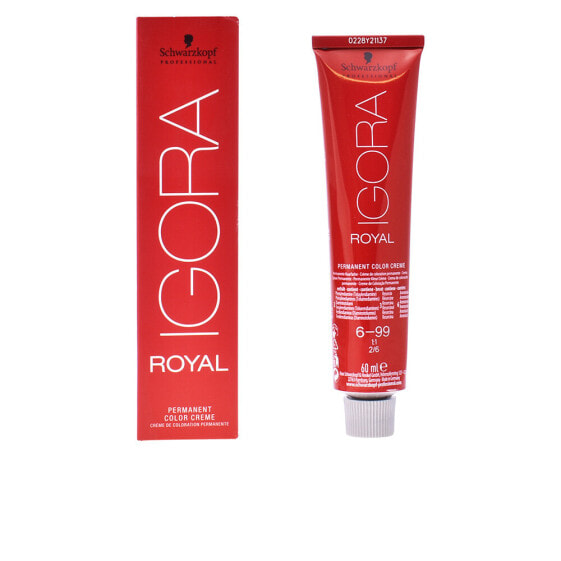 Schwarzkopf Igora Royal Permanent Color Creme No. 6-99 Dark Blonde Violet Extra Интенсивная перманентная крем-краска для волос, оттенок темно-русый фиолетовый экстра 60 мл