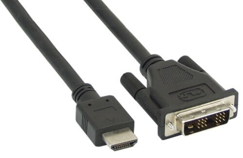 InLine HDMI-DVI Cable HDMI male / DVI male 18+1 black 1m