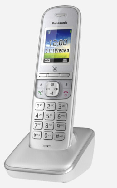 Panasonic KX-TGH710 - DECT telephone - Wireless handset - Speakerphone - 200 entries - Caller ID - Pearl,Silver