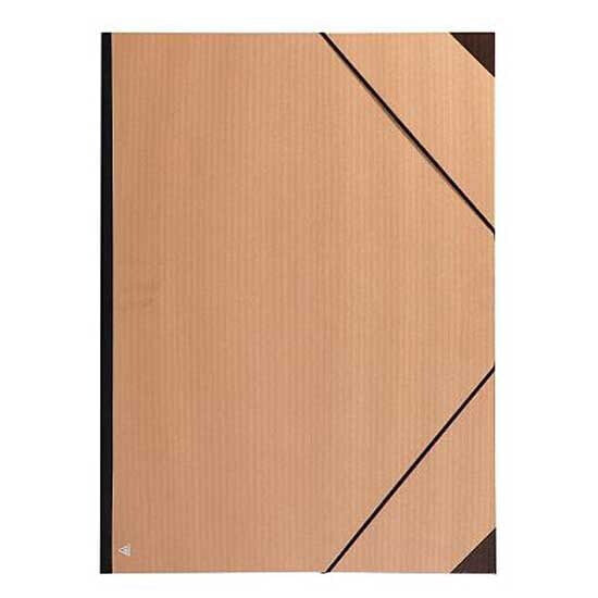 CLAIREFONTAINE Din A3 flat folder with laid brown kraft rubber bands