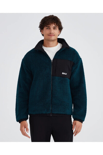 Толстовка Skechers M Outdoor Fleece Full Zip Sherpa Erkek Petrol S232294-405