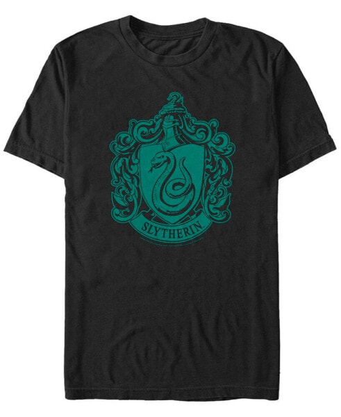 Harry Potter Men's Simple Slytherin Crest Short Sleeve T-Shirt