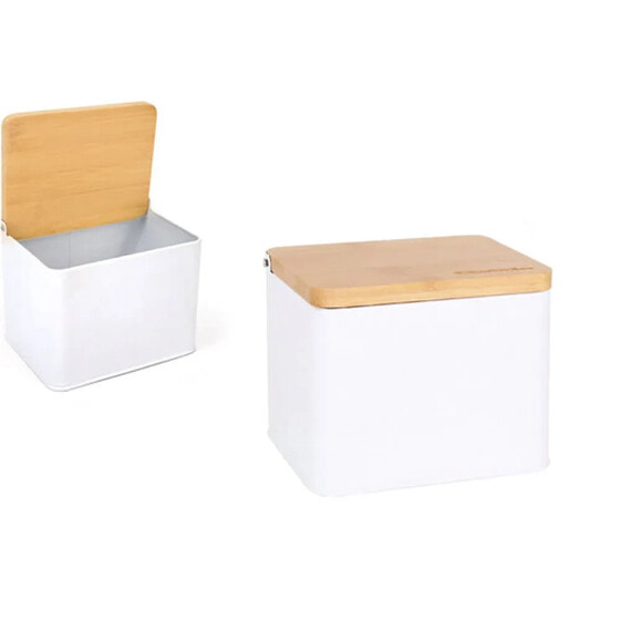 CONFORTIME Metal Salt Shaker Bamboo Table 14x11x11 cm Privilege