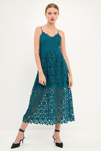 Women's Lace Cami Midi Dress