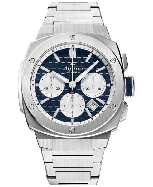 Men's Swiss Chronograph Alpiner Stainless Steel Bracelet Watch 41mm