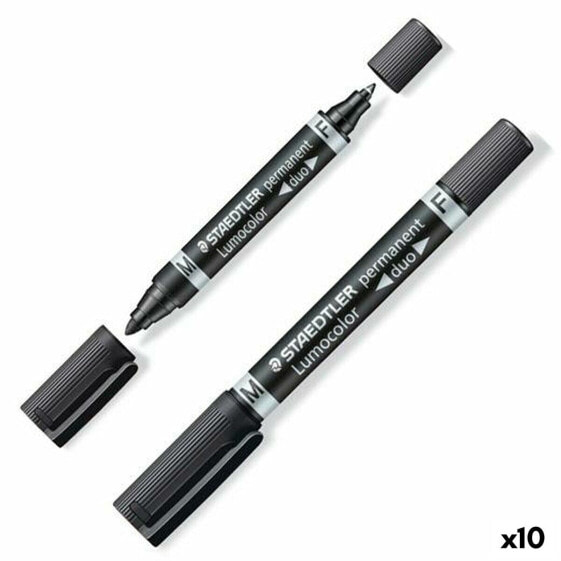 Постоянный маркер Staedtler Lumocolor 348-9 Чёрный (10 штук)