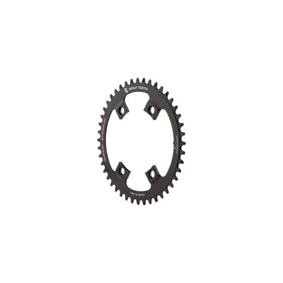 Wolf Tooth Components Drop-Stop 44t Chainring Shimano Asymmetric 110 BCD Black