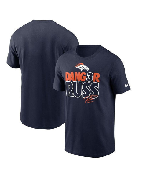 Men's Russell Wilson Navy Denver Broncos Player Graphic T-shirt
