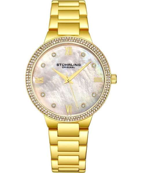 Наручные часы Olivia Burton Sports Luxe Guilloche Carnation Gold-Tone Steel Watch 36mm.