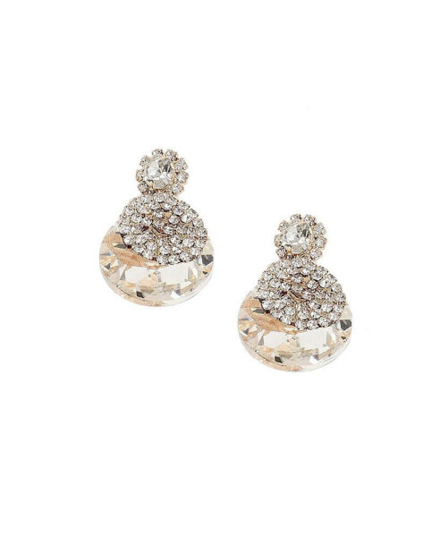 Women's Silver Stone Drop Earrings