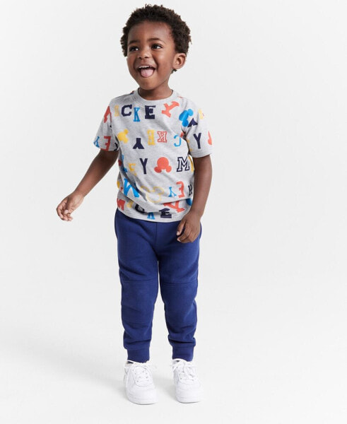 Toddler Boys Mickey Mouse Printed Crewneck T-Shirt, Created for Macy's