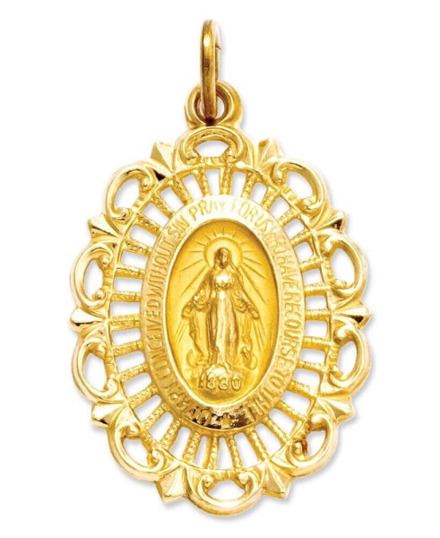 Подвеска Macy's Miraculous Medal, 14k Gold