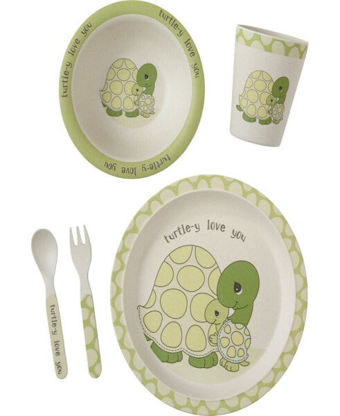 222406 Turtle-y Love You 5-Piece Bamboo Mealtime Gift Set