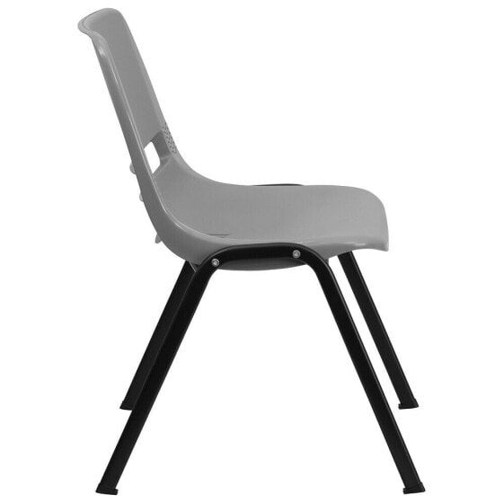 Hercules Series 880 Lb. Capacity Gray Ergonomic Shell Stack Chair