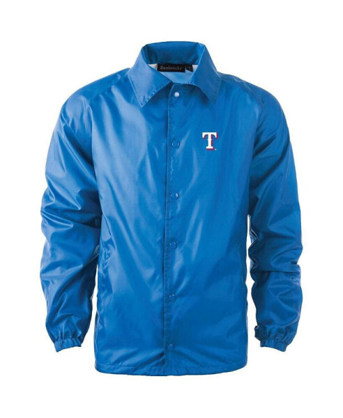 Men's Royal Texas Rangers Coach's Raglan Full-Snap Windbreaker Jacket