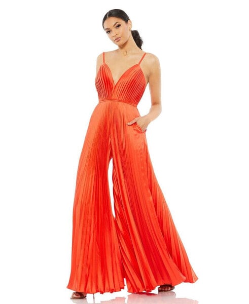 Комбинезон Mac Duggal Ieena Pleated Plunge