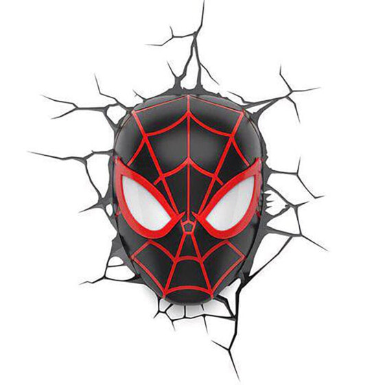 Светильник ночник Marvel 3D Led SpiderMan Miles Morales Face 3D