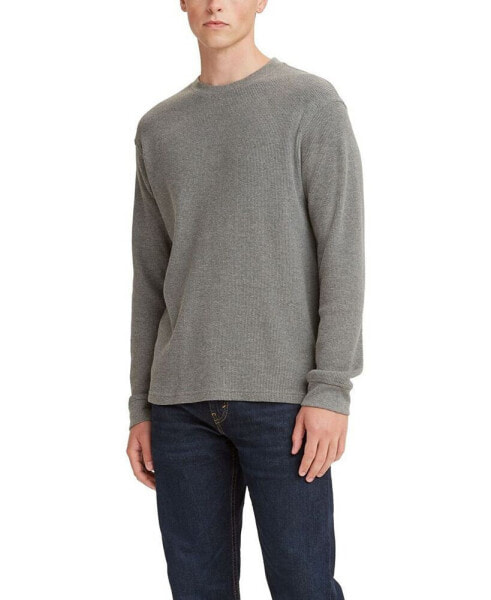 Men's Waffle Knit Thermal Long Sleeve T-Shirt