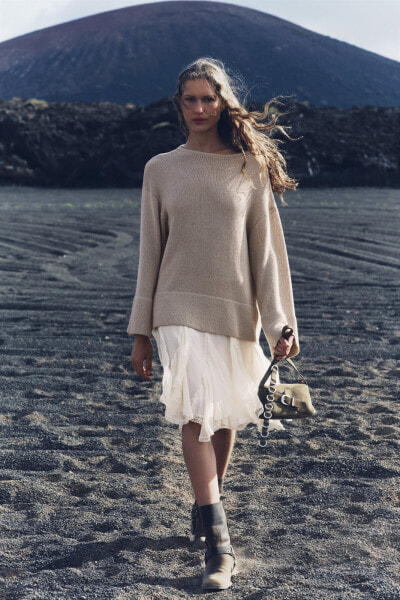 Plain knit sweater