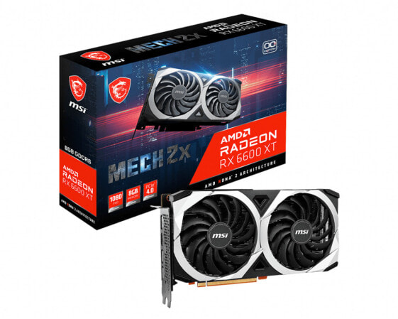 Видеокарта MSI RX 6600 XT MECH 2X 8G OC AMD Radeon RX 6600 XT 8 GB GDDR6