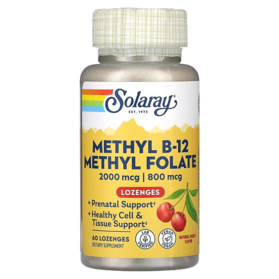 Methyl B-12 Methyl Folate, Natural Cherry, 60 Lozenges