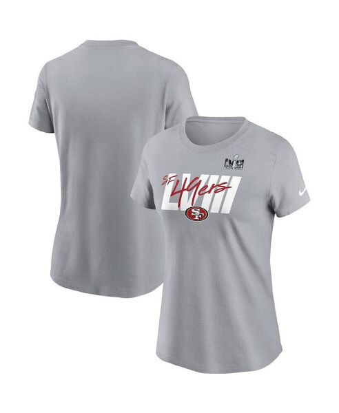 Women's Gray San Francisco 49ers Super Bowl LVIII Specific Essential T-shirt