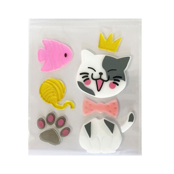 GLOBAL GIFT Gel Deco Cat Stickers