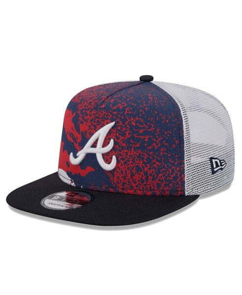 Men's Navy Atlanta Braves Court Sport 9Fifty Snapback Hat