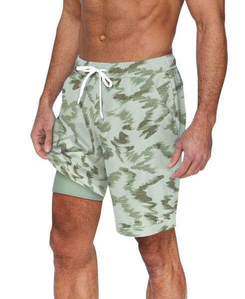 Men's Quick-Dry Vintage Green Core Valley 7" Swim Trunks