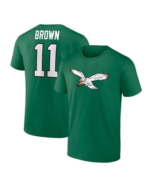 Men's A.J. Brown Kelly Green Philadelphia Eagles Player Icon Name and Number T-shirt
