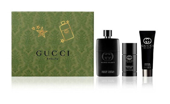 Набор парфюмерии GUCCI Guilty Pour Homme EDP 90 мл + гель для душа 50 мл + твердый дезодорант 75 мл