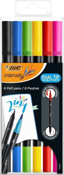 Фломастеры для школы BIC INTENSITY 6 цветов