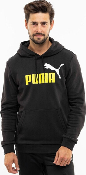 Puma Bluza męska Puma ESS 2 Col Big Logo Hoodie TR czarna 586765 59 L