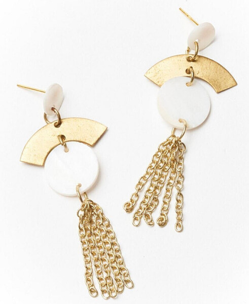 Gold-Tone Tassel Earrings