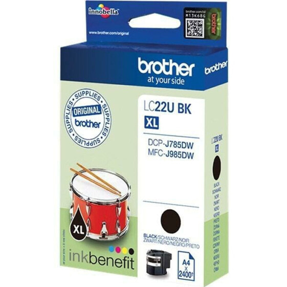 Original Ink Cartridge Brother LC-22UBK XL Black