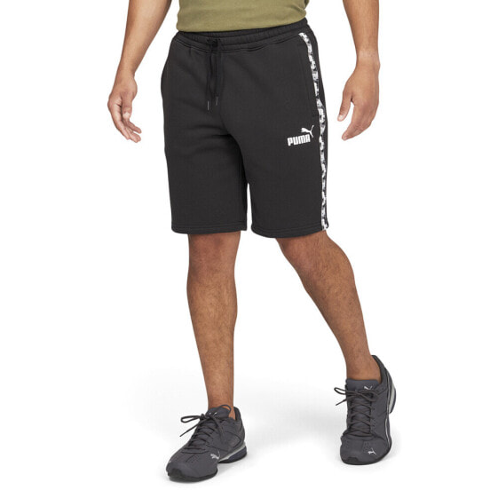 Puma Essentials Tape Camo Shorts Mens Black Casual Athletic Bottoms 67612801