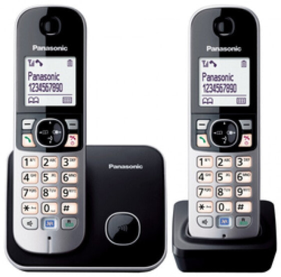 Panasonic KX-TG6812GB, DECT telephone, 120 entries, Caller ID, Black
