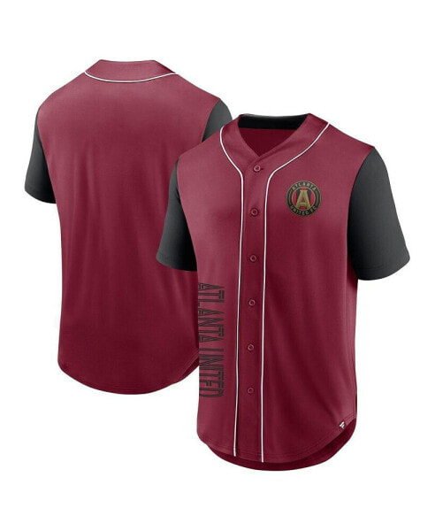 Branded Men's Red Atlanta United FC Balance Fashion Baseball Jersey