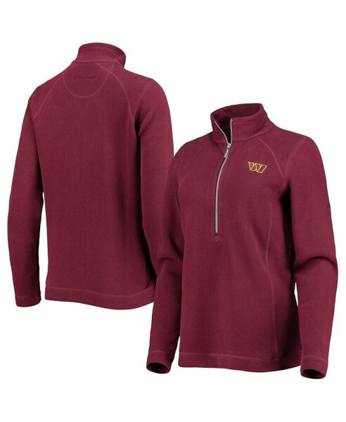 Women's Burgundy Washington Commanders Aruba Half-Zip Jacket