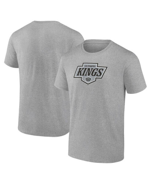 Men's Heather Gray Los Angeles Kings New Primary Logo T-Shirt