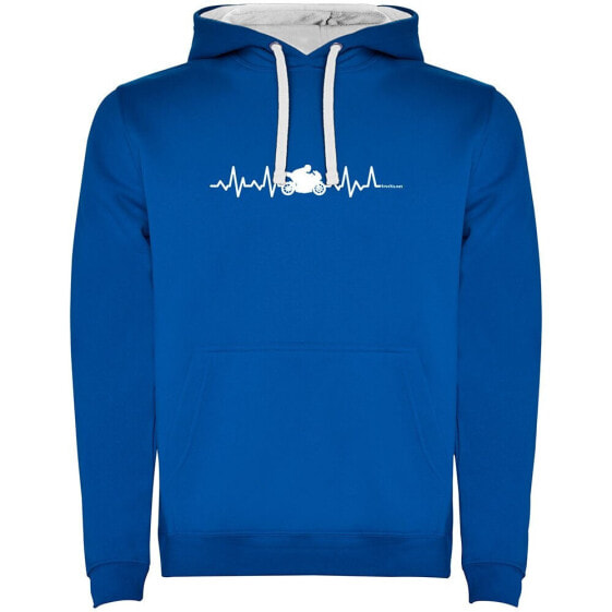 KRUSKIS Motorbike Heartbeat Two-Colour hoodie