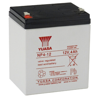 Yuasa Battery NP4-12 Batteria al piombo 12 V 4 Ah Piombo-AGM L x A P 90 106 70 mm - Rechargable Battery - 4,000 mAh