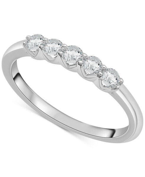 Diamond Five Stone Polished Ring (1/3 ct. t.w.) in Platinum