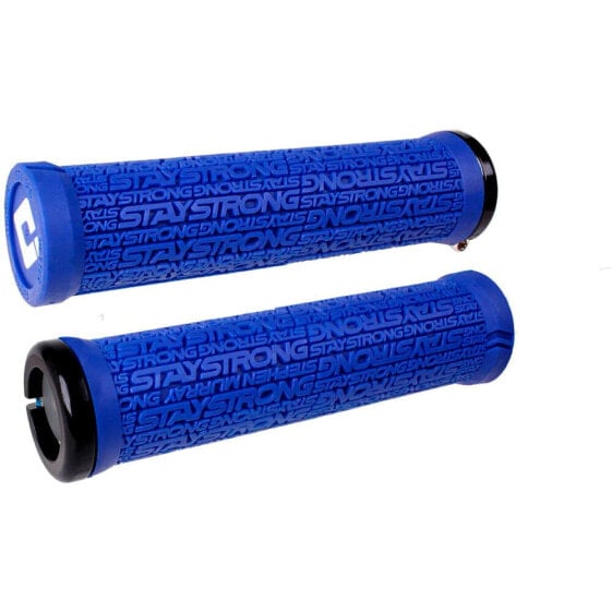 Грипсы для велосипеда Odi Stay Strong V2.1 Lock-On 135 мм с логотипом переменной высоты, голубые