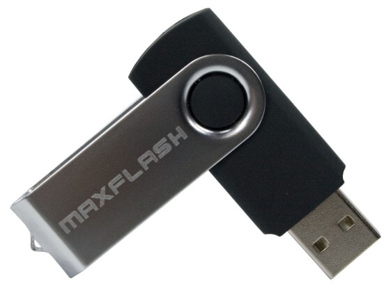 MAXFLASH 4 GB USB Drive 2.0 - 4 GB - USB Type-A - 2.0 - 8 MB/s - 11.4 g - Black