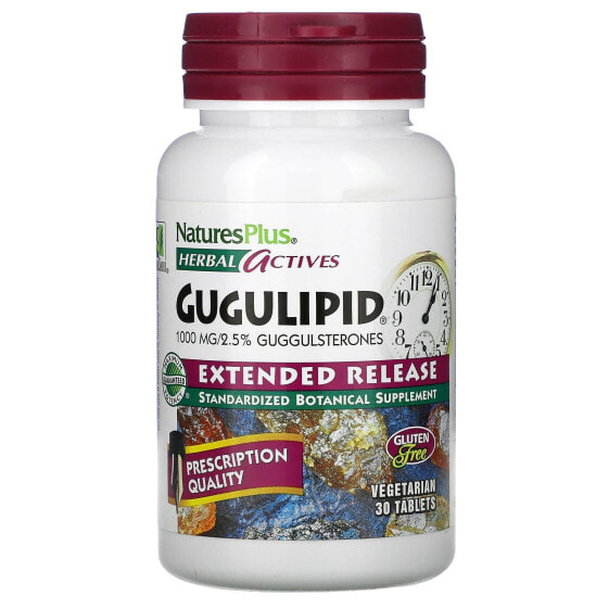Herbal Actives, Gugulipid, Extended Release, 1,000 mg, 30 Vegetarian Tablets